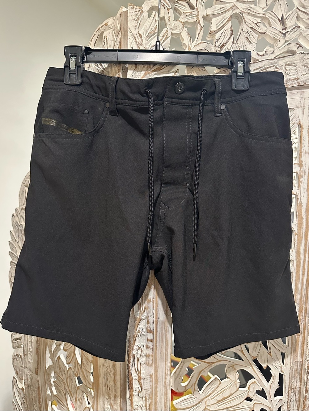 Diesel Black Men's Drawstring board shorts-stretch